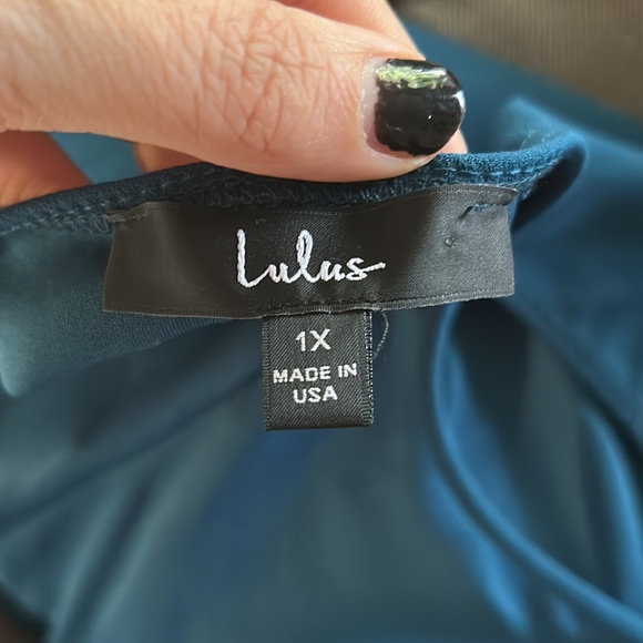 Lulu's Forever Your Girl Teal Blue Bodycon Dress Womens size 1X - Picture 6 of 9